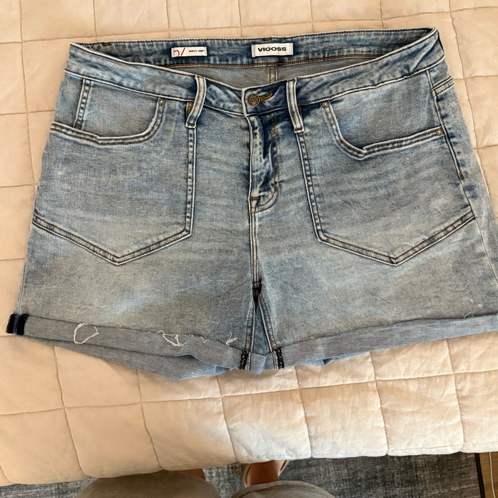 Vigoss Marley Jean Shorts with Cuffed Hem